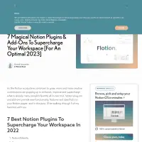 7 Magical Notion Plugins & Add-Ons To Supercharge Your Workspace [For An Optimal 2023]